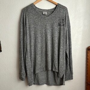 BUCCEES LONG SLEEVE SHIRT HOODIE GRAY